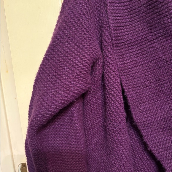 Talbots Petites wool Silk Drapey Waterfall Cardigan purple size XL - Picture 5 of 5